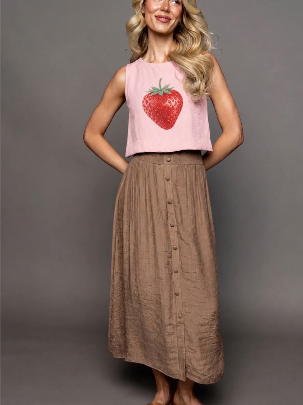 Women’s Maxi Skirt in Brown